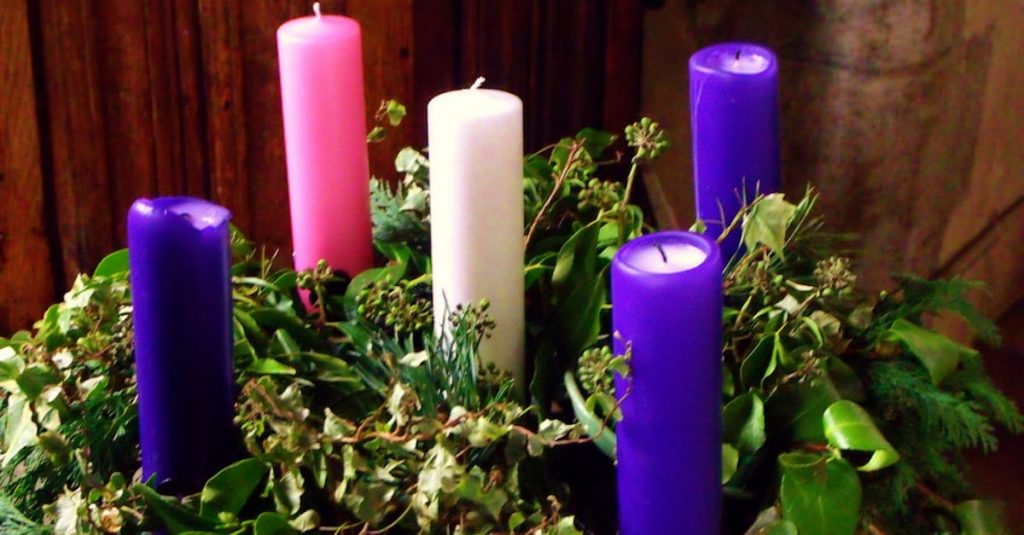 The Story Of The Advent Wreath Naas Sallins Two Mile House Parishes   Advent Wreath And Candles 1024x535 