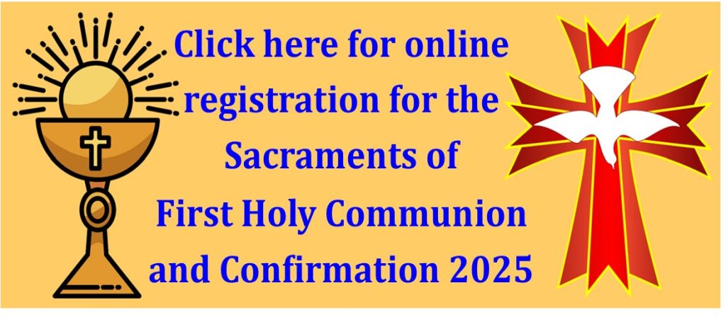 Registration for the Sacraments in 2025